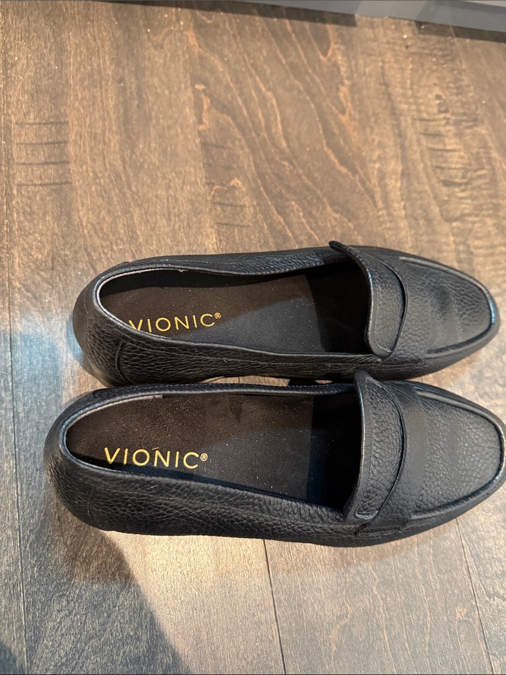 Vionic Black Pebbled Leather Slip-On Loafers - Picture 4 of 4